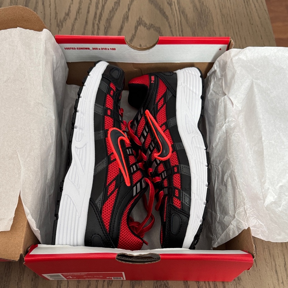 Nike P-6000 Univ. Red/Black Sneakers. 4Y 5.5 womens. Brand new w/box never worn